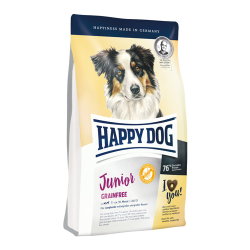 Happy Dog Junior Grainfree 10 kg (od 7. mesiaca do 18. mesiaca = 2. fáza) bez obilia
