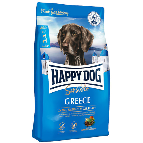 Happy Dog Greece 4 kg (jahňacie, krevety, kalmary & ryža) bez pšenice