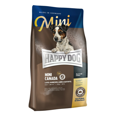Happy Dog Mini Canada 4 kg (losos, králik, jahňacina & zemiaky) bez obilia