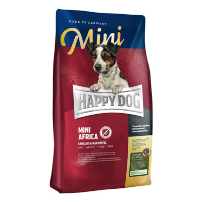 Happy Dog Mini Africa 4 kg (pštros & zemiaky) bez obilia